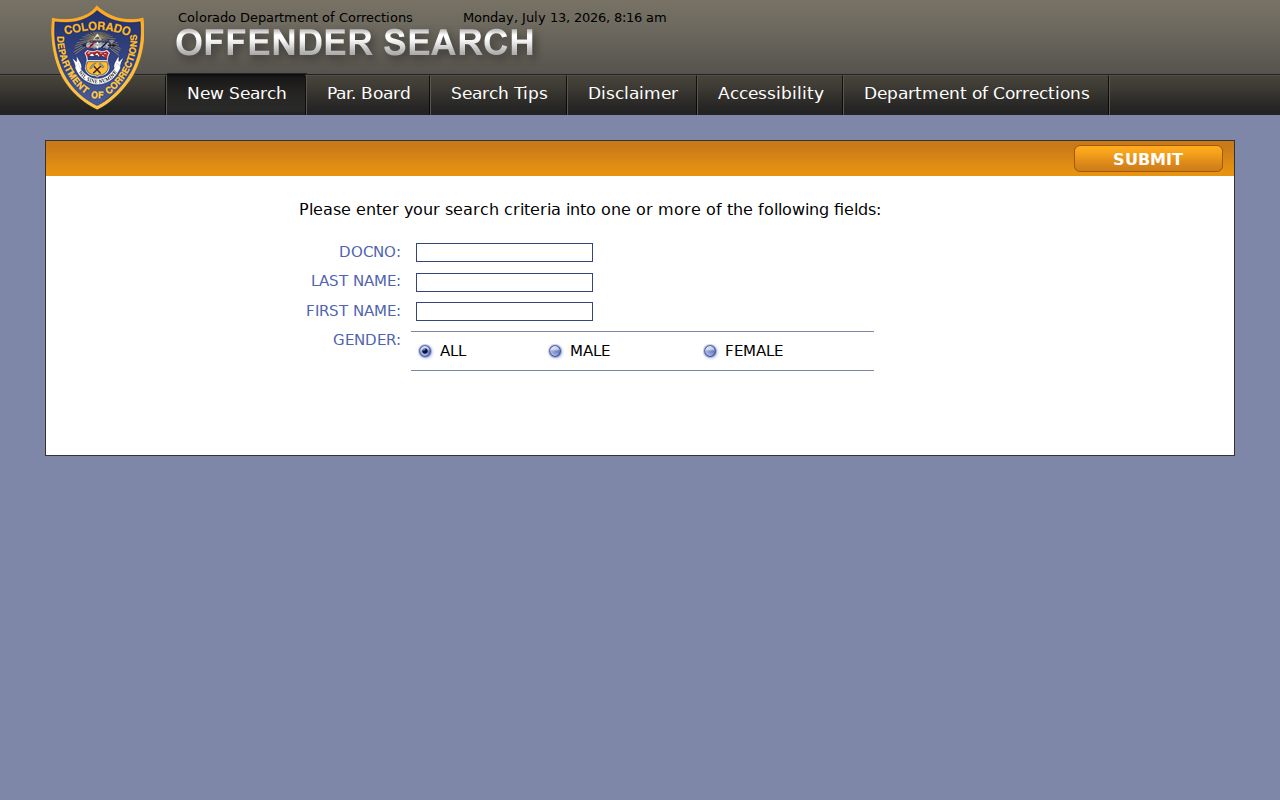 Pitkin County arrest records Colorado DOC offender search source