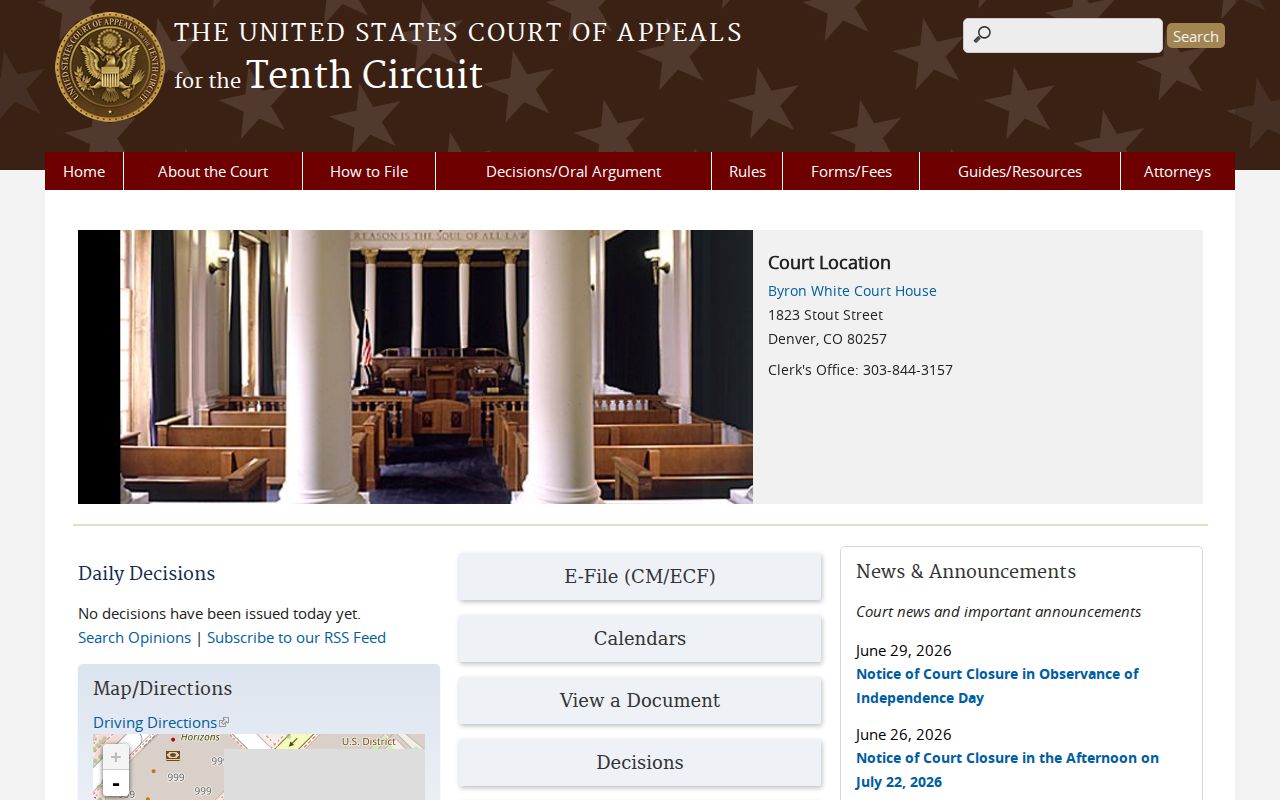 U.S. Court of Appeals for the Tenth Circuit website
